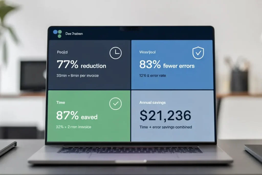 AI-powered business automation dashboard showing automated workflows for small businesses