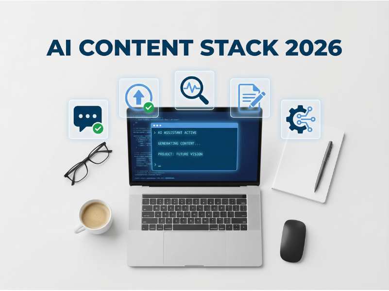 AI content creation workspace 2026 - modern tools and workflow