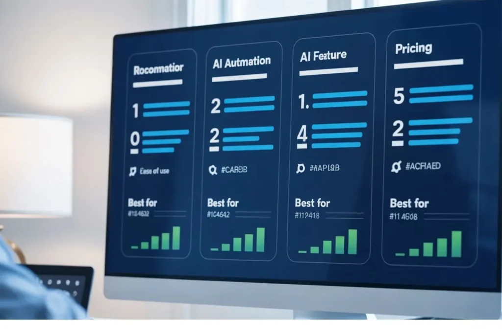 AI automation tools for small businesses overview showing connected workflows and productivity gains