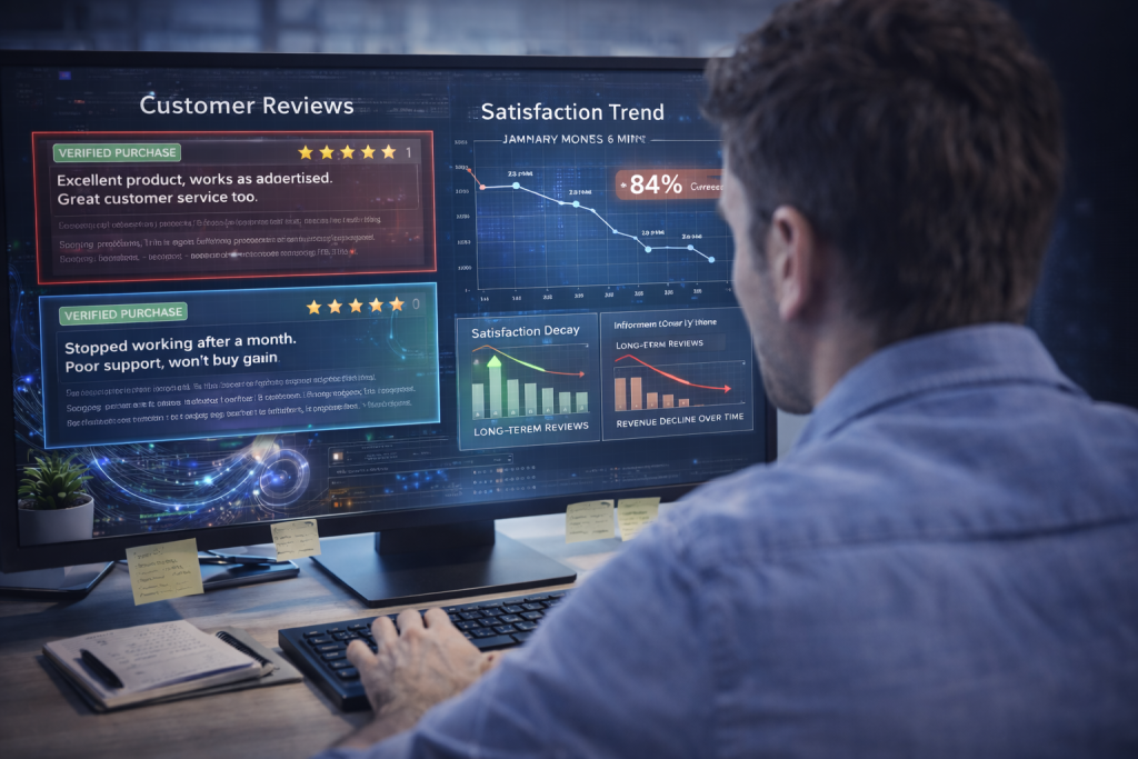 Affiliate product validation using customer reviews and data