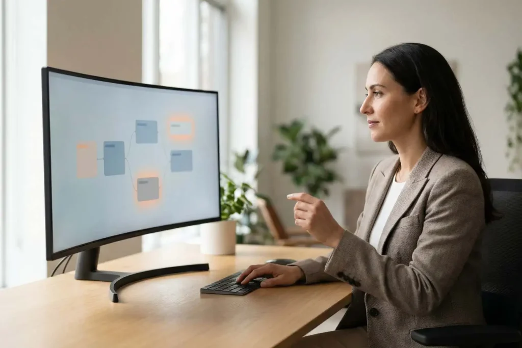 Founder reviewing AI workflow suggestions before approval to decide when not to automate with AI