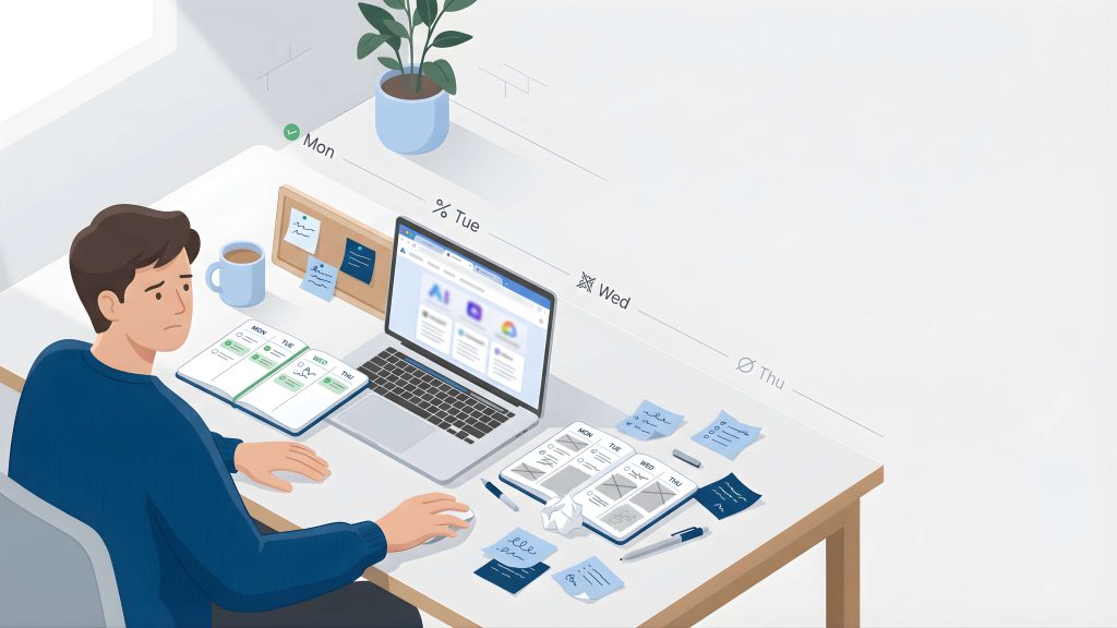 weekly ai content system planning calendar entrepreneur