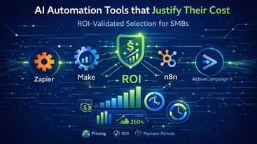 AI automation tools ROI comparison showing 5 platforms with proven returns for small businesses