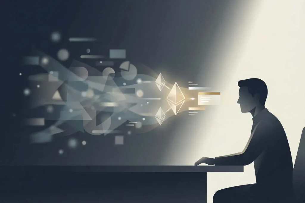 Visual metaphor illustrating signal versus noise in decision making