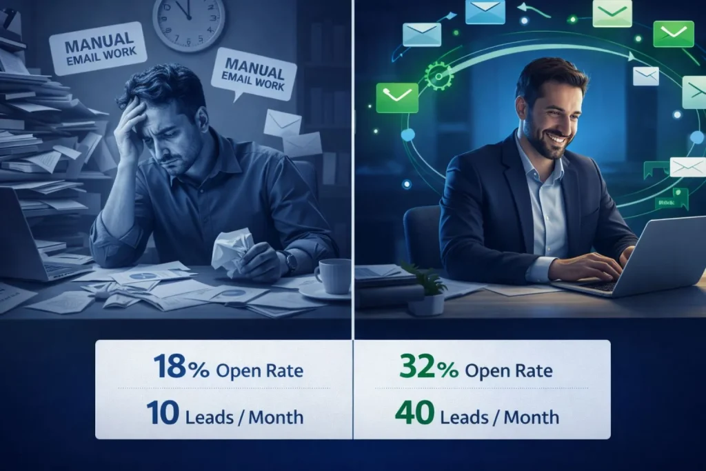 Manual vs automated email marketing workflow comparison