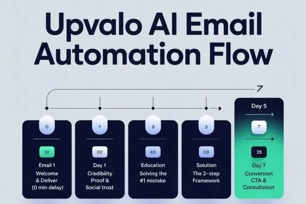 AI email automation sequence from welcome email to conversion
