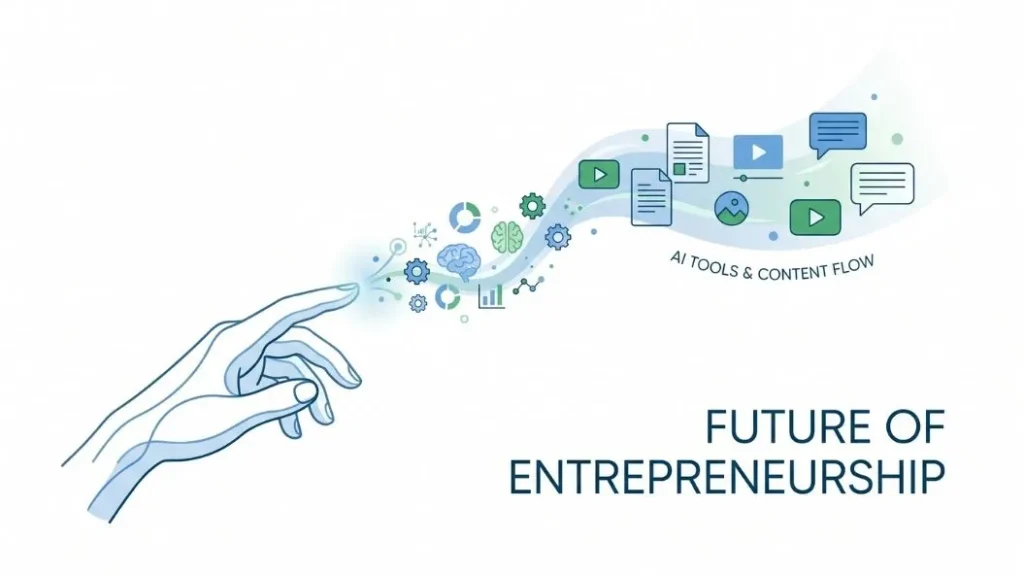 best ai tools content creation 2026 futuristic ai workflow illustration