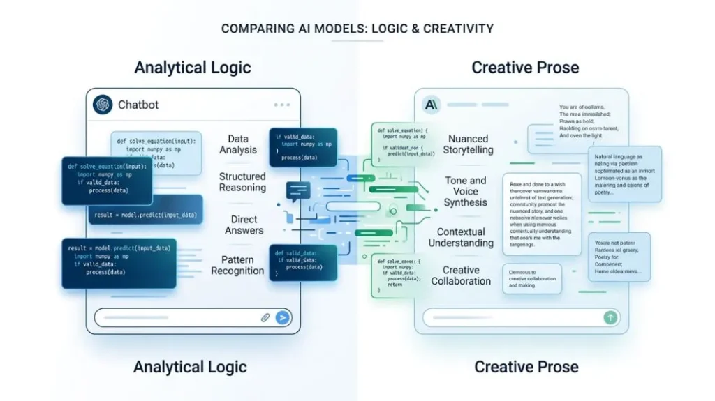 chatgpt vs claude content writing 2026 comparison illustration