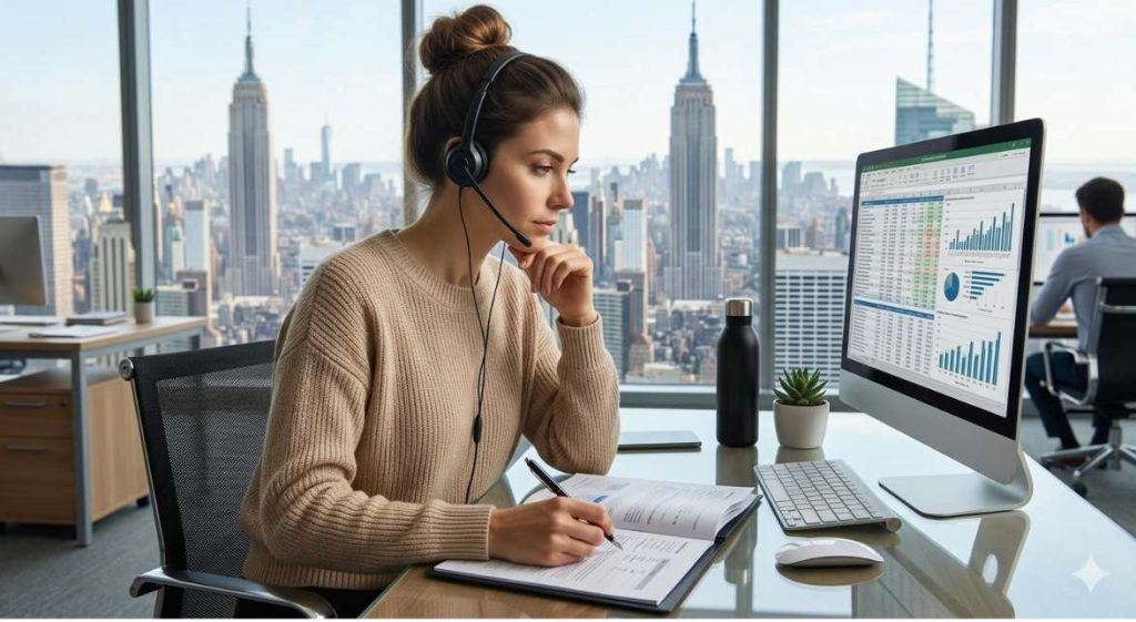 A customer service agent reviewing purchase history while composing a support response, illustrating how AI customer service for ecommerce converts each resolved ticket into a revenue opportunity.